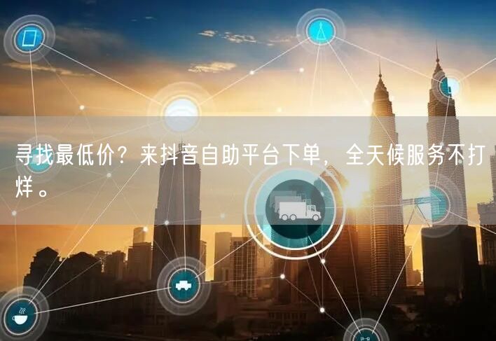 寻找最低价？来抖音自助平台下单，全天候服务不打烊。