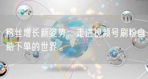 粉丝增长新姿势：走进视频号刷粉自助下单的世界。